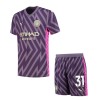 Maillot de Gardien Manchester City Ederson Extérieur 2023-24 Pour Enfant